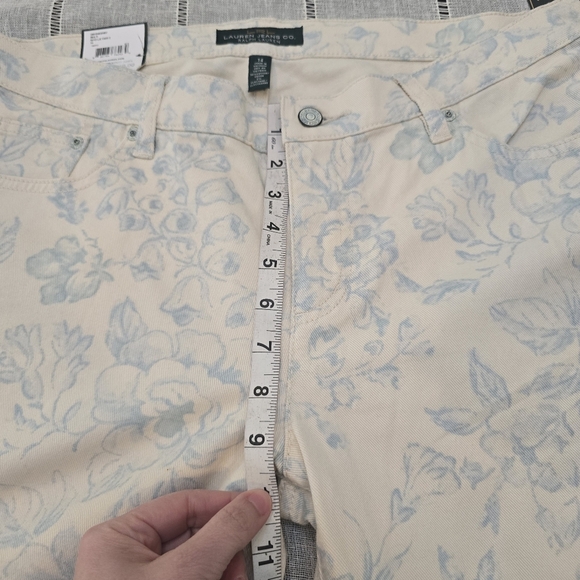 Lauren Jeans Co. Ralph Lauren denim size 14 floral VTG toile English Countryside - Picture 6 of 15